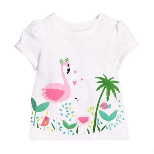 Girls' Cotton Short-sleeved T-shirt