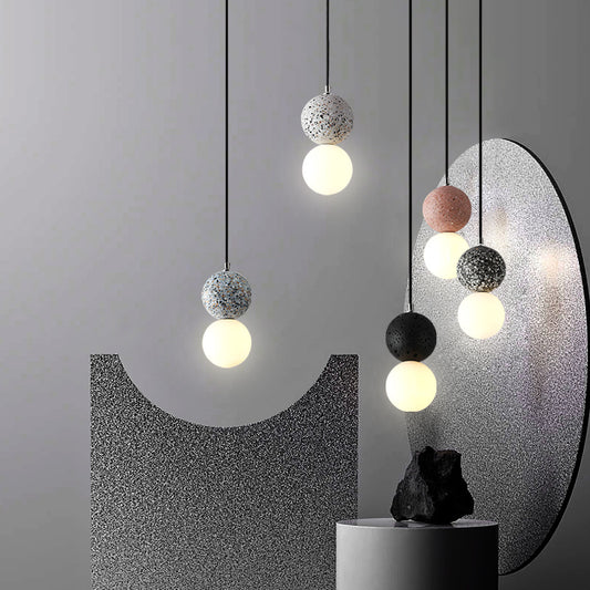 Nordic Ins Modern Cement Terrazzo Small Chandelier